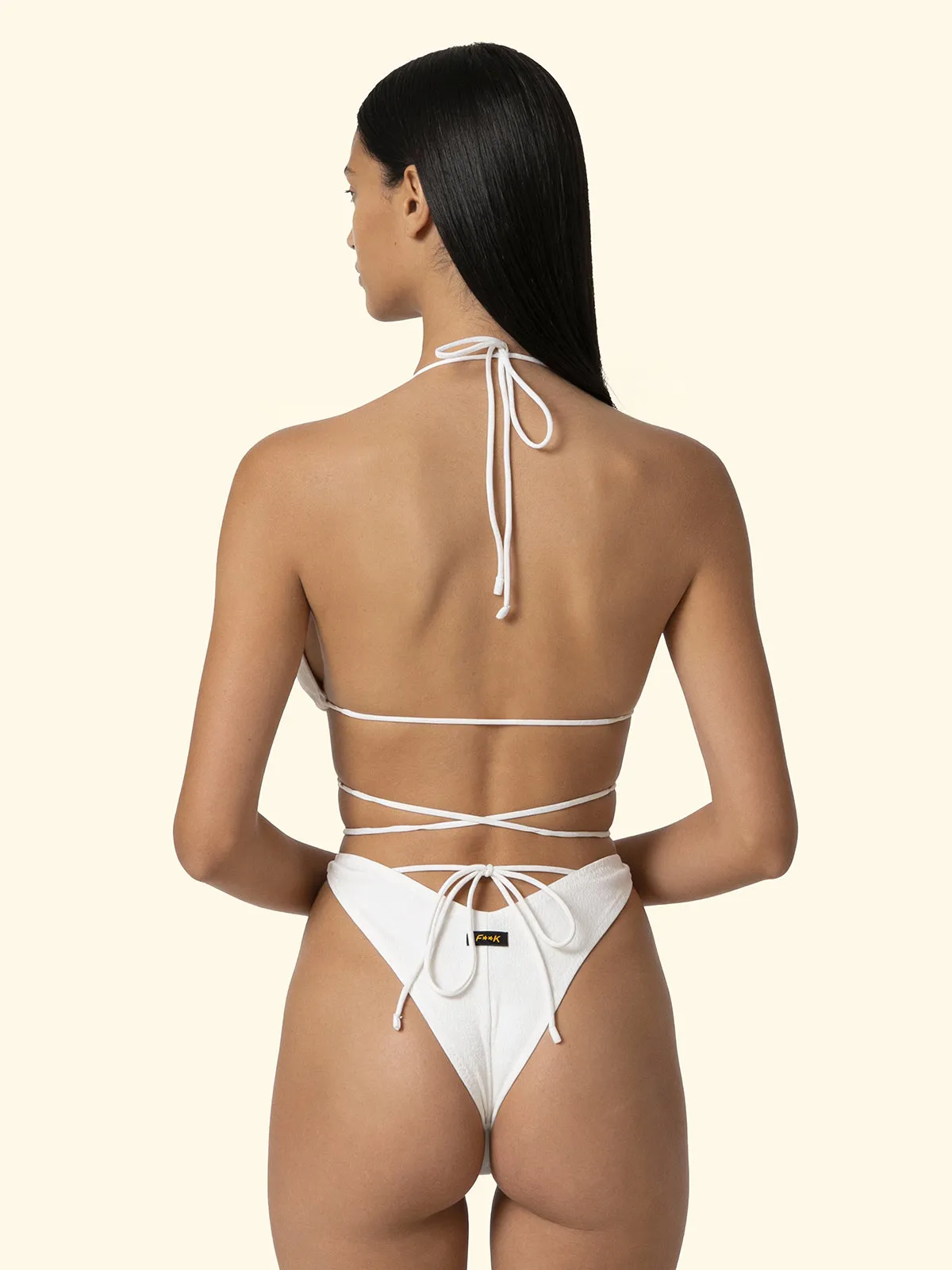 Women's Bikinis F**K Triangle with Slip American Fixed White SW1801-WH sold by F**K Official product image thumbnail 2