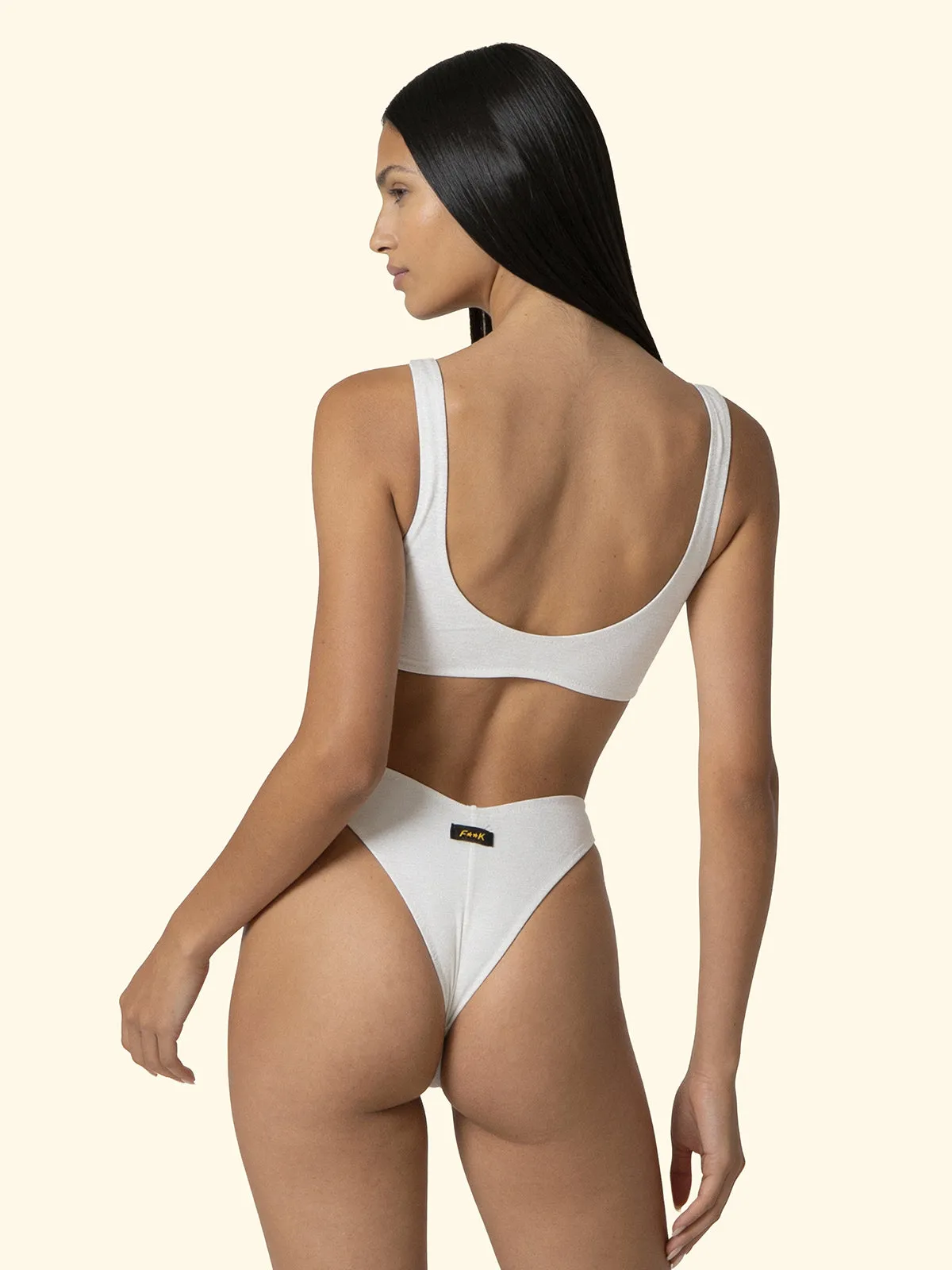 Women's Bikinis F**K Top with Slip American Fixed White SW1807-WH sold by F**K Official product image thumbnail 2