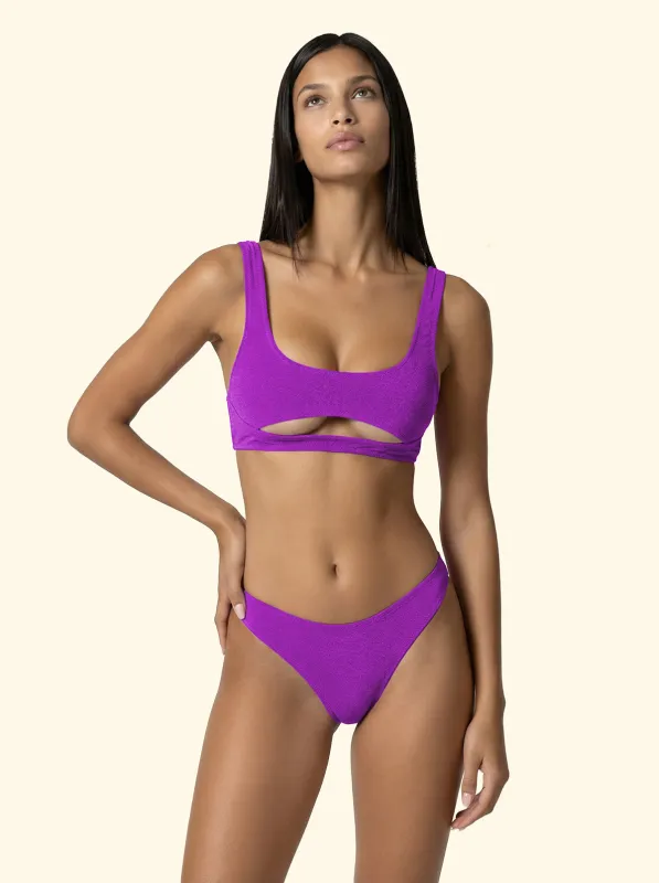 Women's Bikinis F**K Fixed Top with Slip Brazilian High Waist Purple SW1806-PR sold by F**K Official