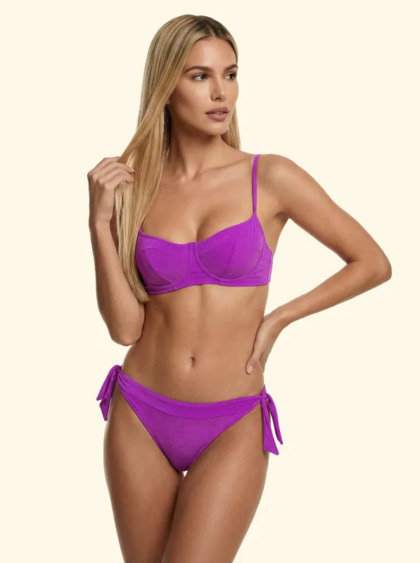 Women's Bikinis F**K Bra with Ferretto and Slip Adjustable Purple SW1804-PR sold by F**K Official
