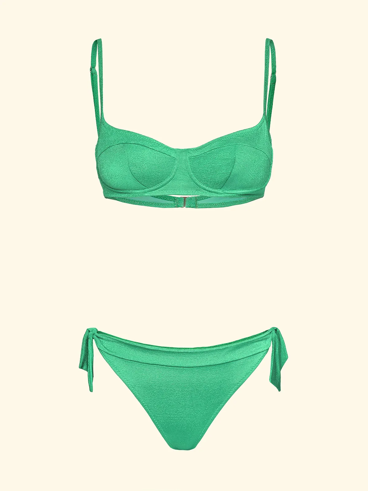 Women's Bikinis F**K Bra with Ferretto and Slip Adjustable Water Green SW1804-AQ sold by F**K Official product image thumbnail 3