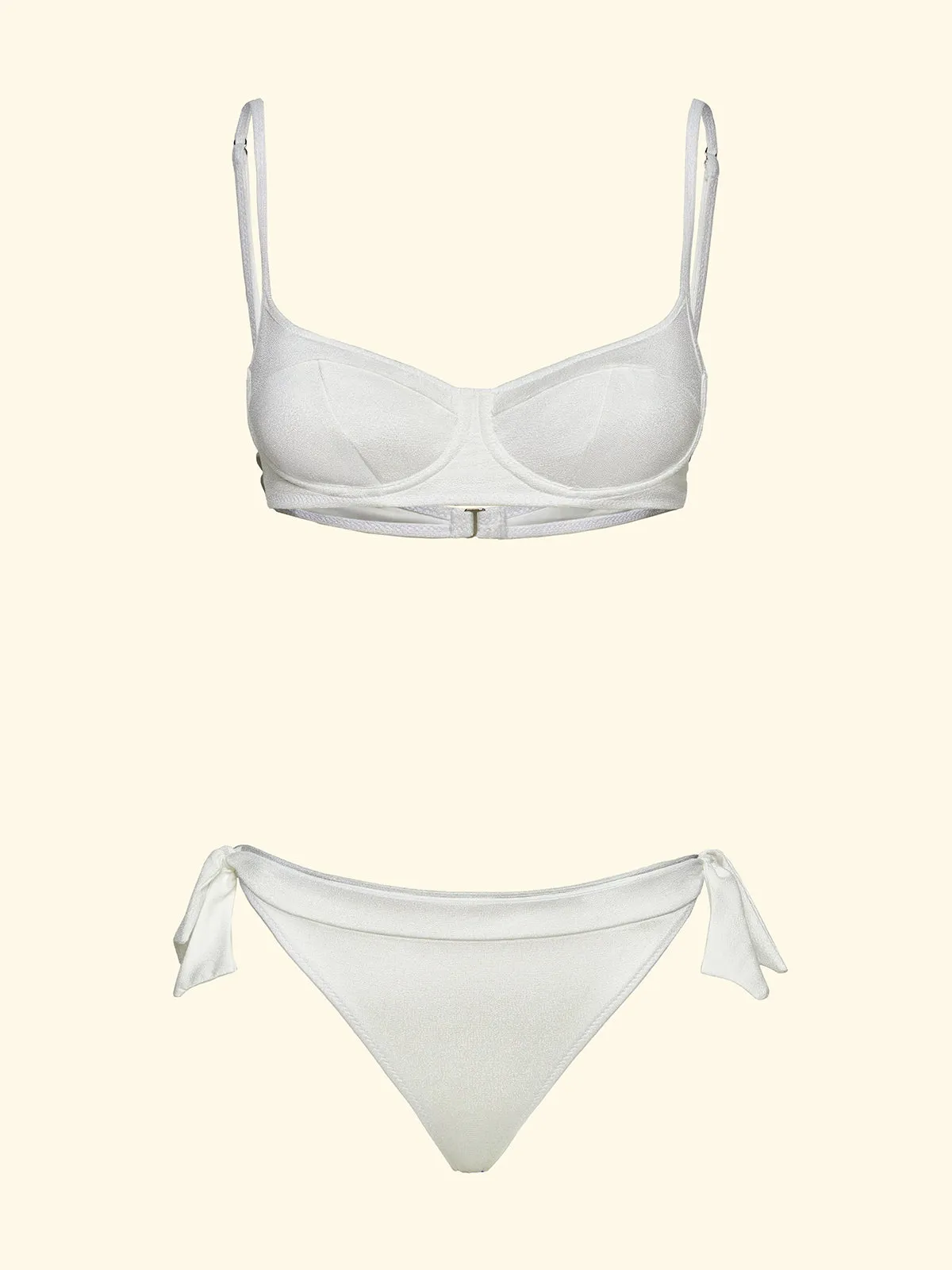 Women's Bikinis F**K Bra with Ferretto and Slip Adjustable White SW1804-WH sold by F**K Official product image thumbnail 3