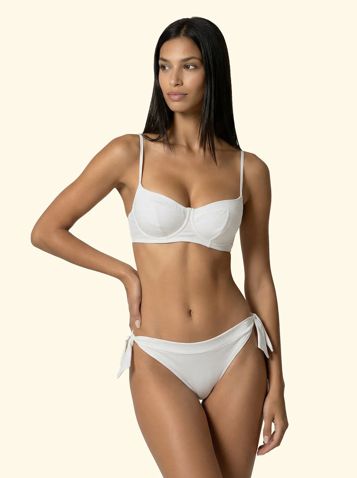 Women's Bikinis F**K Bra with Ferretto and Slip Adjustable White SW1804-WH sold by F**K Official