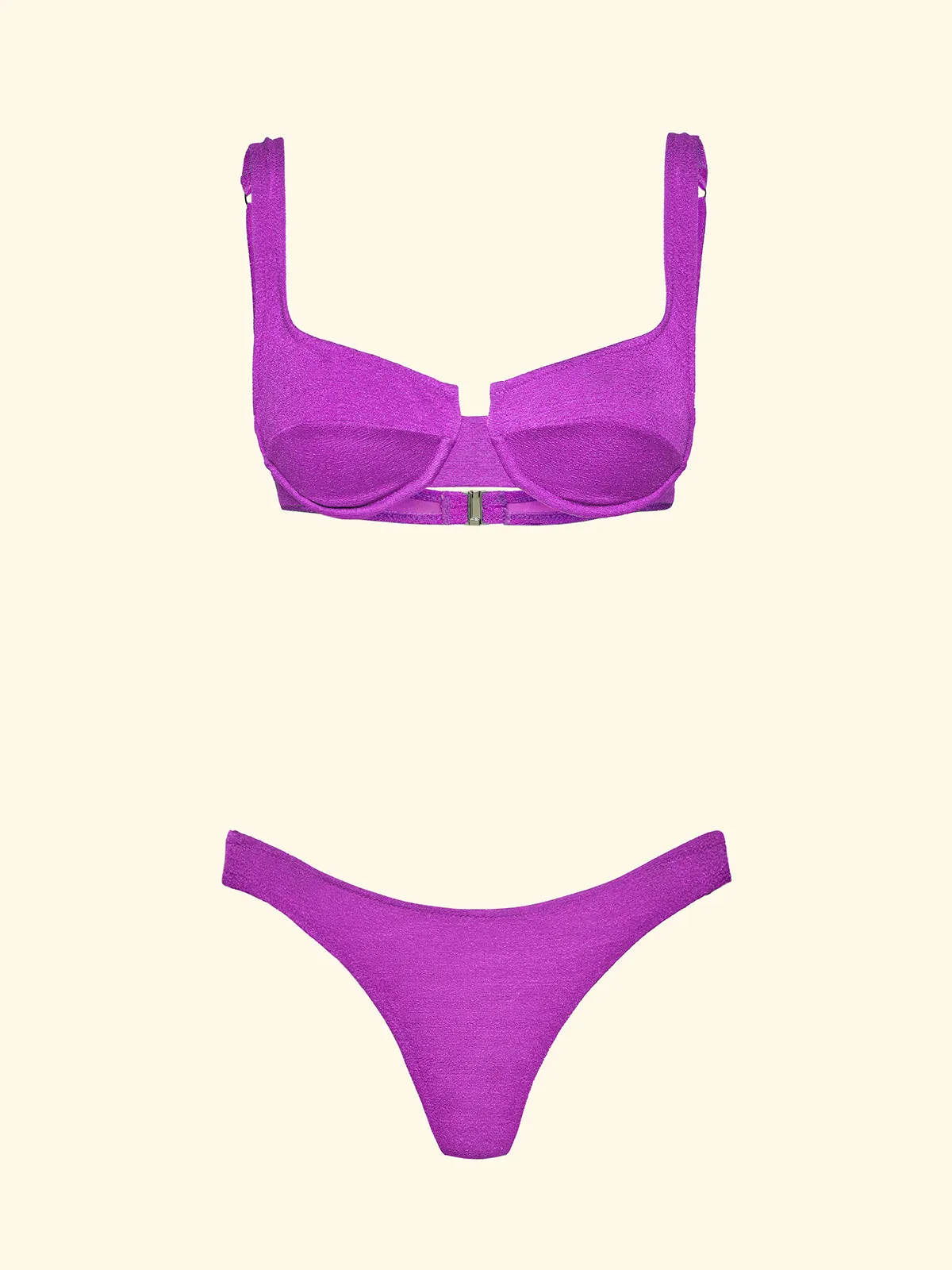 Women's Bikinis F**K Bra with Ferretto and Slip Brazilian Fixed Purple SW1803-PR sold by F**K Official product image thumbnail 3