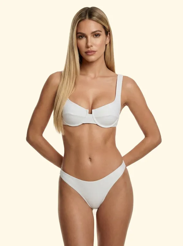 Women's Bikinis F**K Bra with Ferretto and Slip Brazilian Fixed White SW1803-WH sold by F**K Official