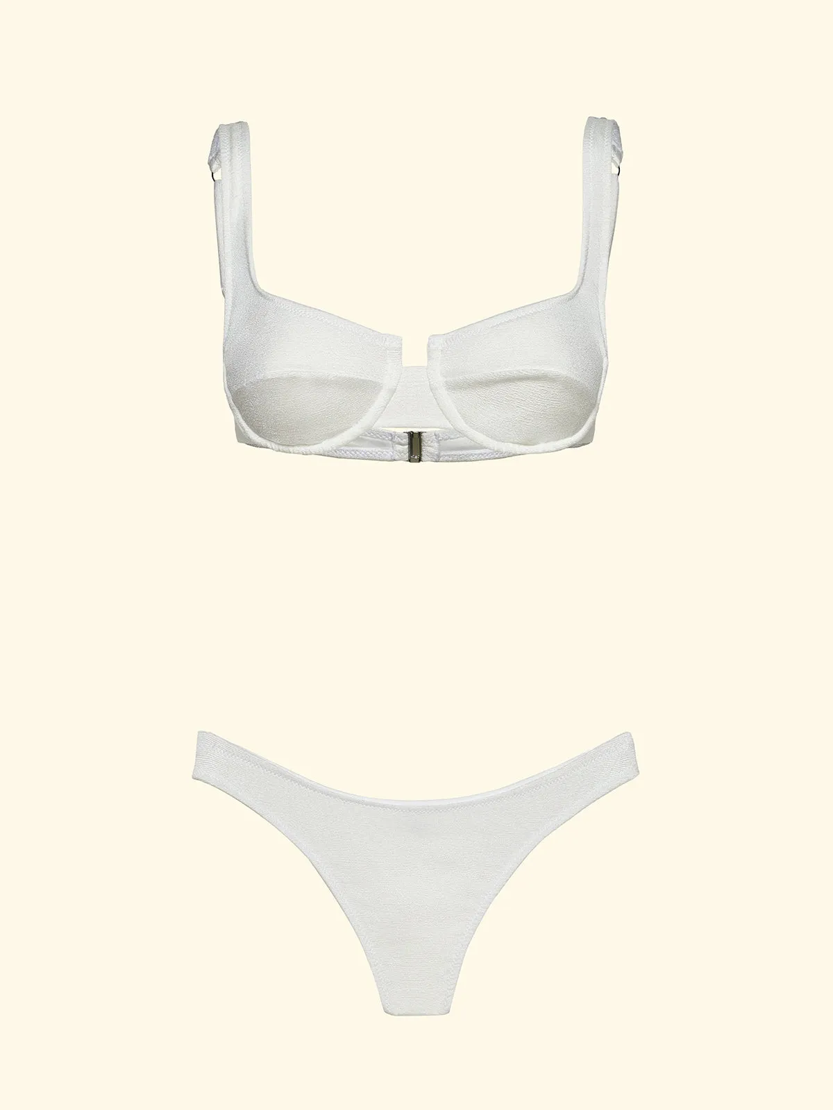 Women's Bikinis F**K Bra with Ferretto and Slip Brazilian Fixed White SW1803-WH sold by F**K Official product image thumbnail 3