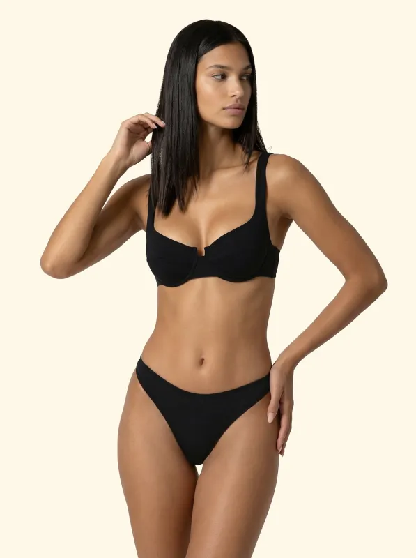 Women's Bikinis F**K Bra with Ferretto and Slip Brazilian Fixed Black SW1803-BK sold by F**K Official
