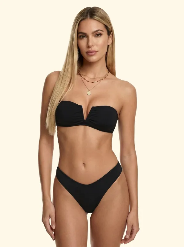 Women's Bikinis F**K V-band with underwire and Slip American Fixed Black SW1802-BK sold by F**K Official