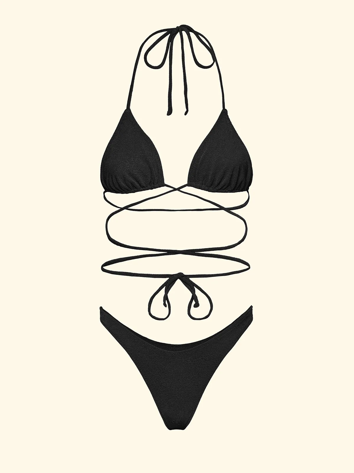 Women's Bikinis F**K Triangle with Slip American Fixed Black SW1801-BK sold by F**K Official product image thumbnail 3