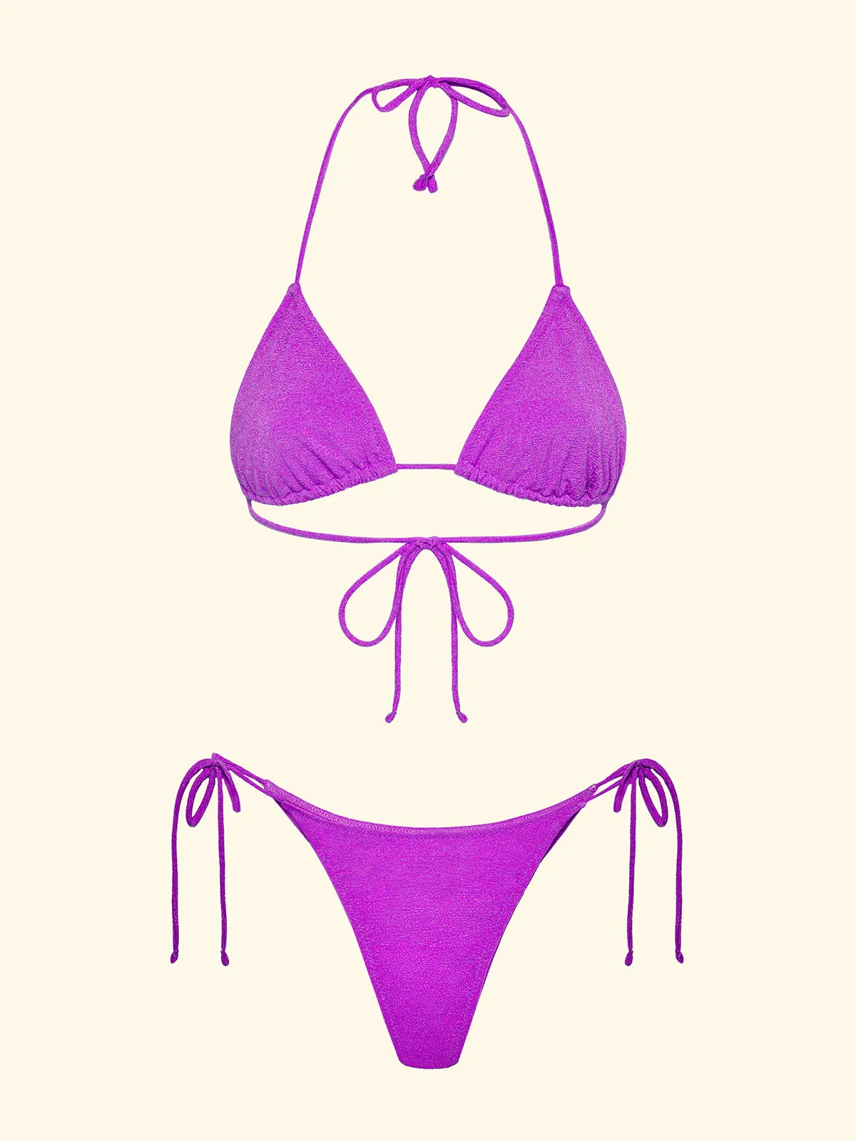 Women's Bikinis F**K Triangle with Slip Adjustable Purple SW1800-PR sold by F**K Official product image thumbnail 3