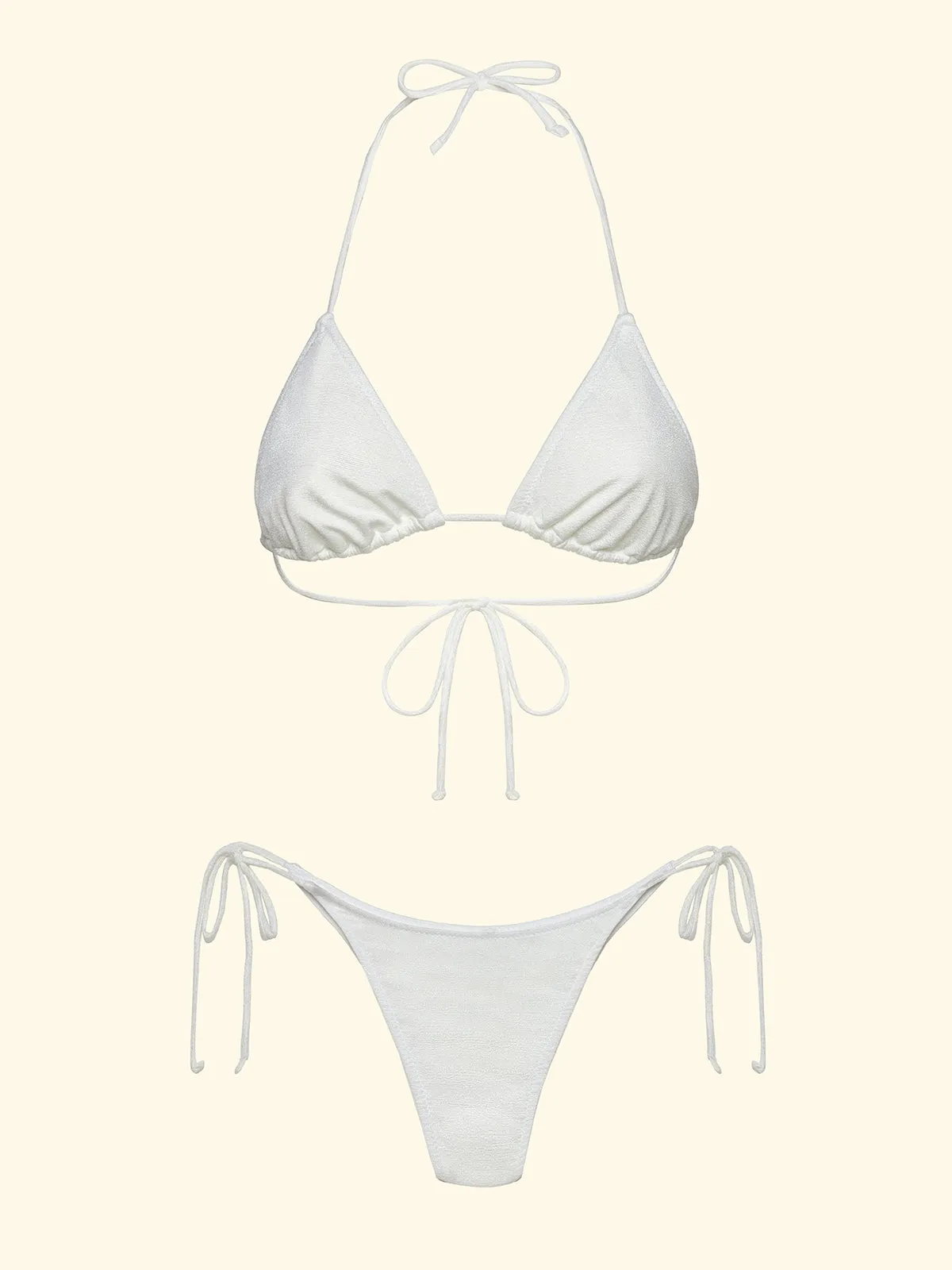 Women's Bikinis F**K Triangle with Slip Adjustable White SW1800-WH sold by F**K Official product image thumbnail 3