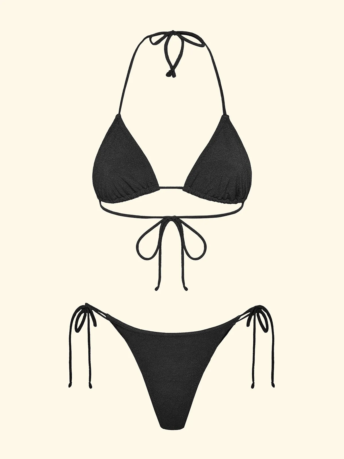 Women's Bikinis F**K Triangle with Slip Adjustable Black SW1800-BK sold by F**K Official product image thumbnail 3