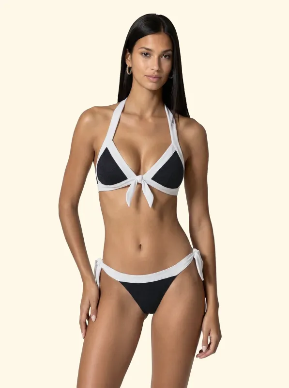 Women's Bikinis F**K Triangle with Slip Adjustable Black SW0530-BK made by F**K Official