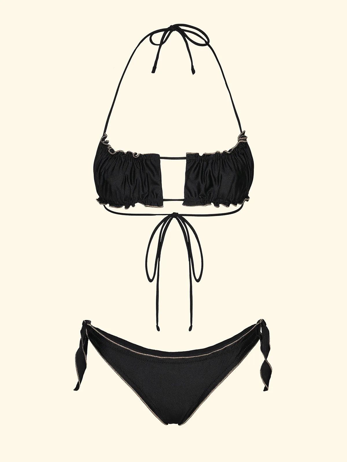 Women's Bikinis F**K Adjustable Top with Slip Adjustable Black SW0512-BK sold by F**K Official product image thumbnail 3