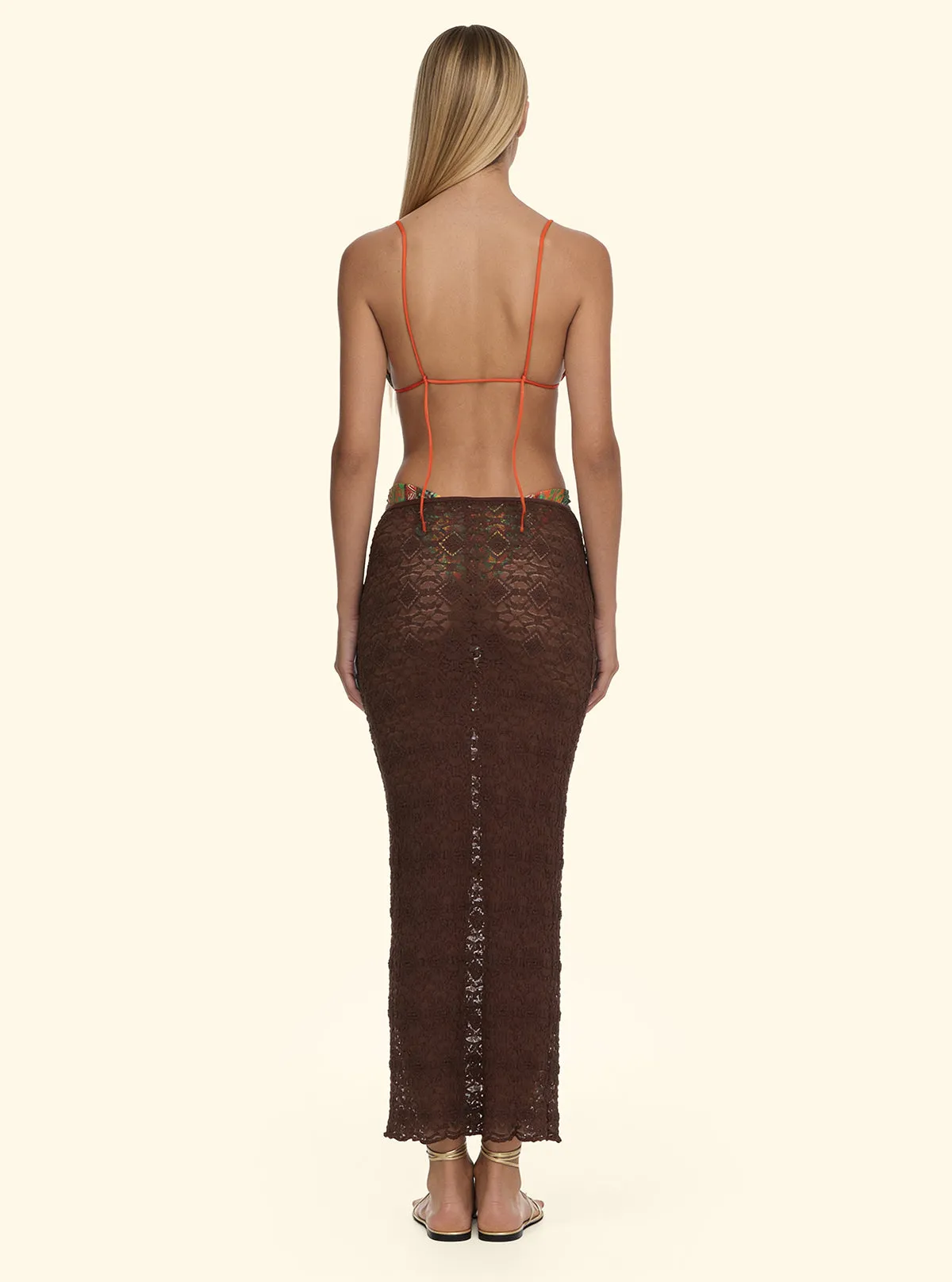 Women's Long Skirt F**K Brown SW0208-BN sold by F**K Official product image thumbnail 2