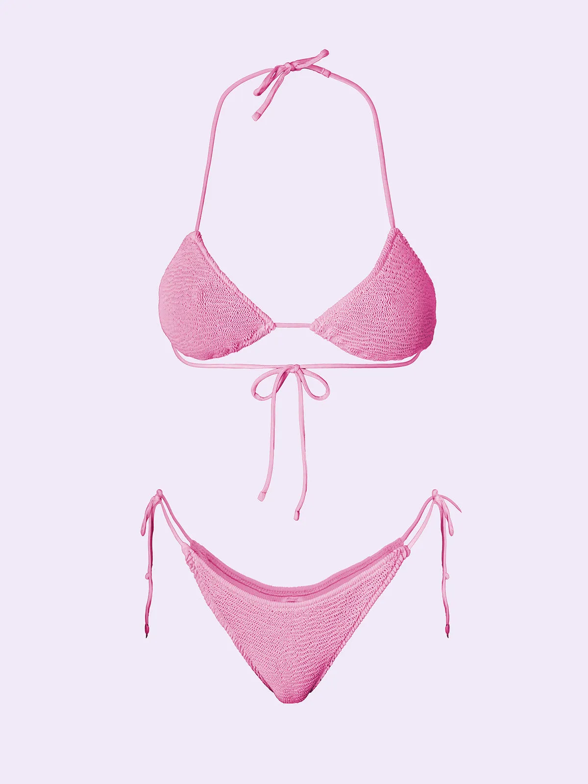 Women's Bikinis F**K Crazy Triangle with Slip Adjustable Pink SW0400-PK sold by F**K Official product image thumbnail 3