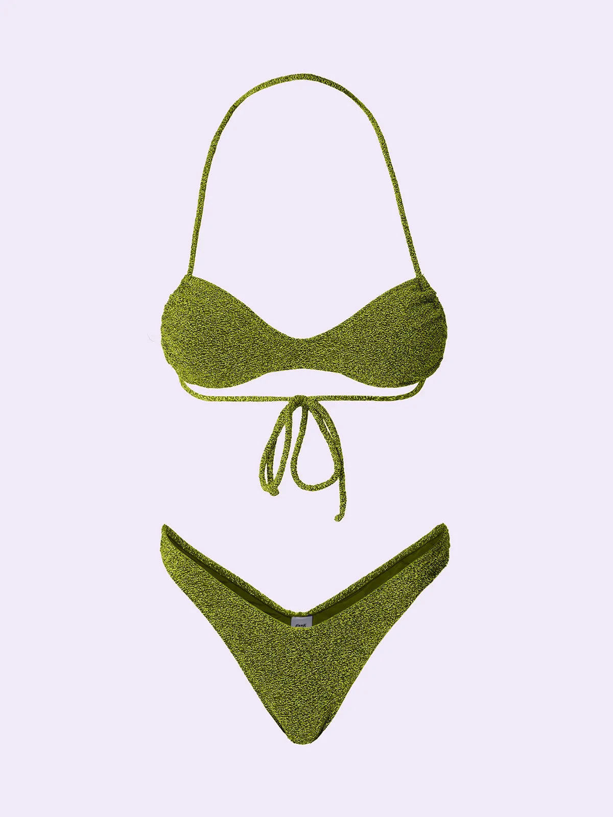 Bikini Donna F**K Crazy Fascia con Slip Americano Fisso Verde SW0521-GN sold by F**K Official product image thumbnail 3