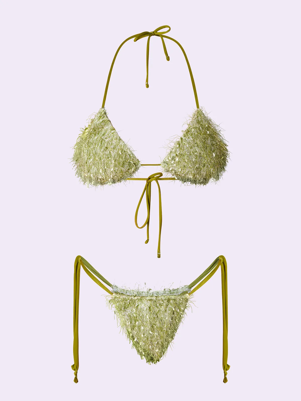 Bikini Donna F**K Crazy Triangolo con Slip Regolabile Verde SW0730-GN sold by F**K Official product image thumbnail 3