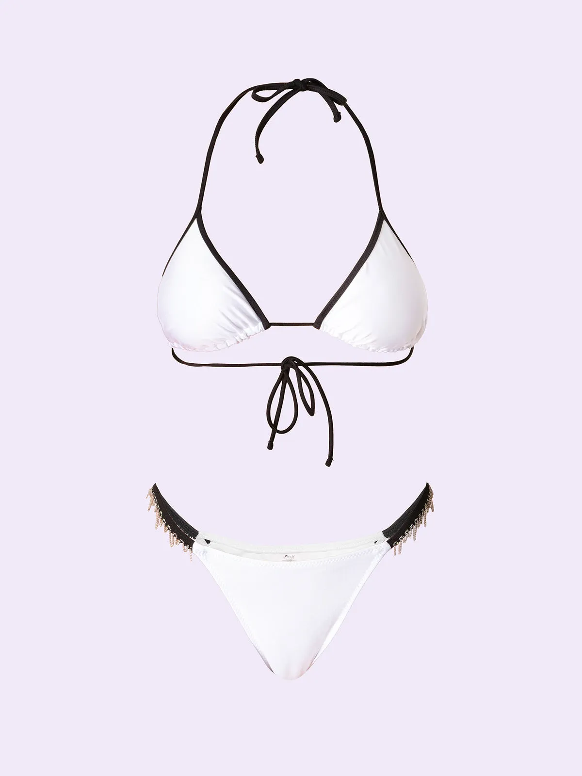 Bikini Donna F**K Crazy Triangolo con Slip Fisso Bianco SW0800-WH sold by F**K Official product image thumbnail 3