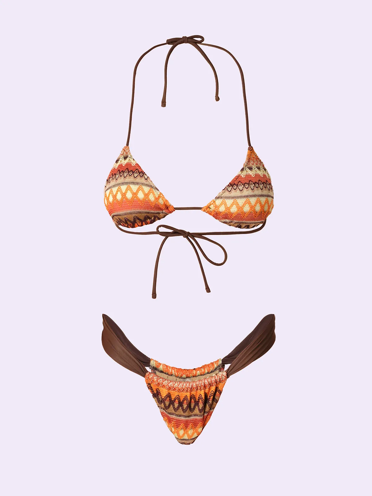Bikini Donna F**K Crazy Triangolo con Slip Brasiliano Fisso Marrone SW0300-BN sold by F**K Official product image thumbnail 3