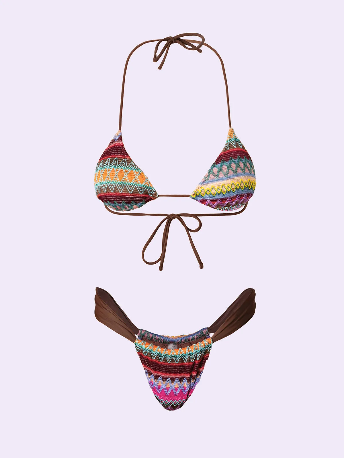 Bikini Donna F**K Crazy Triangolo con Slip Brasiliano Fisso Viola SW0300-PR sold by F**K Official product image thumbnail 3
