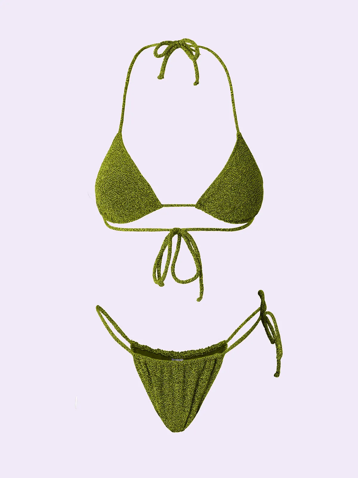 Bikini Donna F**K Crazy Triangolo con Slip Regolabile Verde SW0520-GN sold by F**K Official product image thumbnail 3