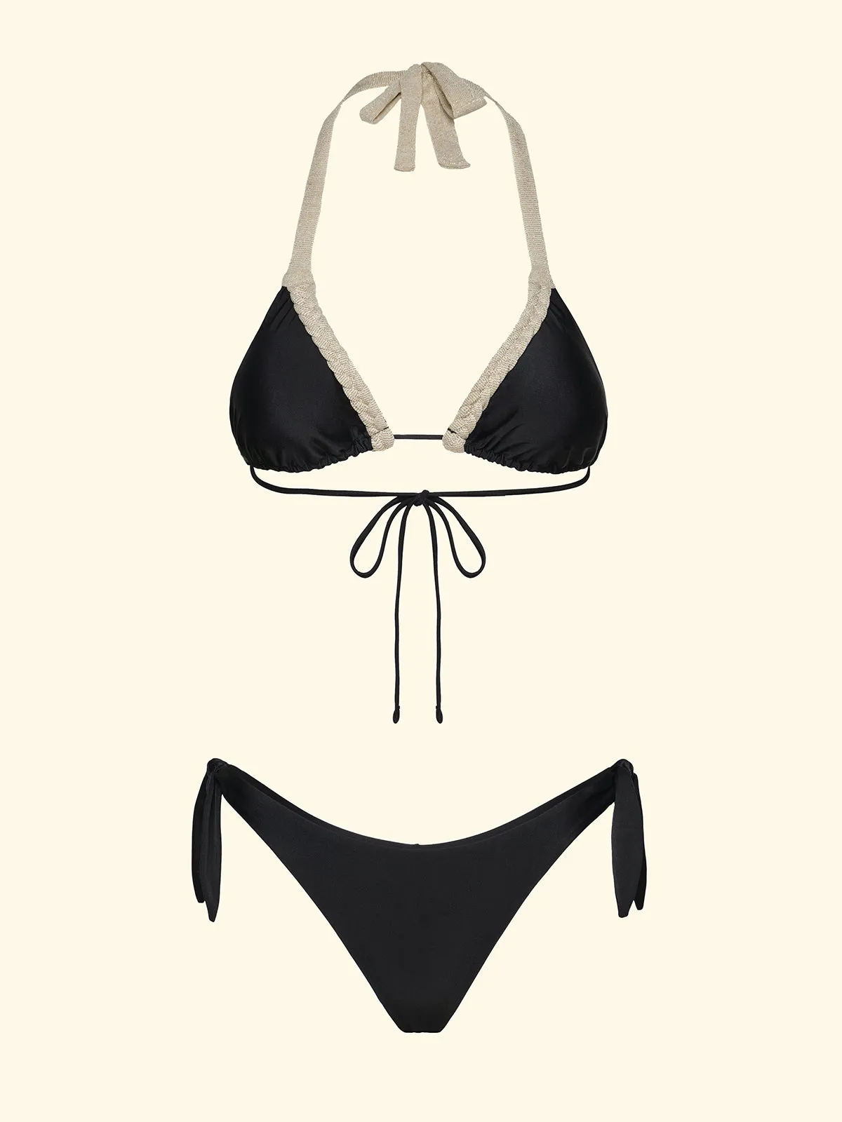 Women's Bikinis F**K Triangle with Slip Adjustable Black SW0450-BK sold by F**K Official product image thumbnail 3