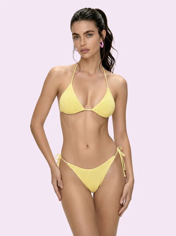 Bikini Donna F**K Crazy Triangolo con Slip Regolabile Giallo SW0400-YL made by F**K Official