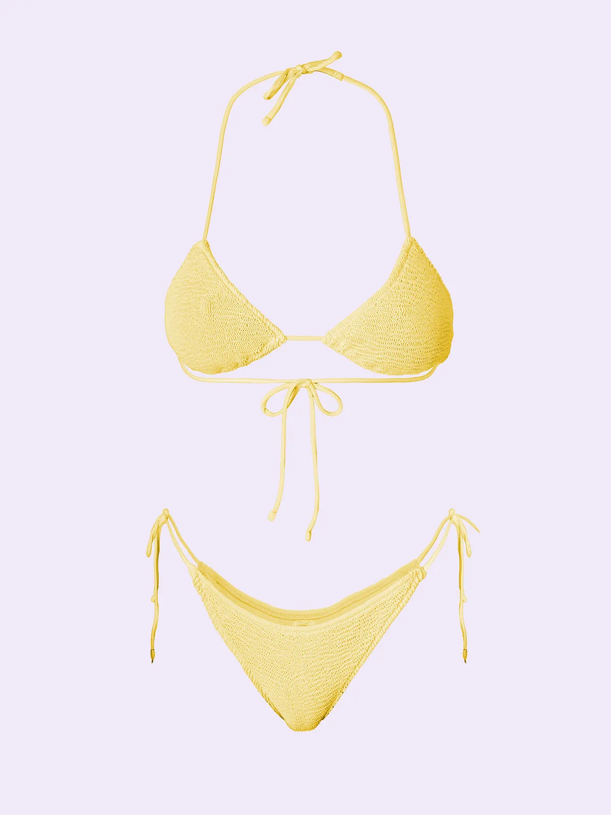 Bikini Donna F**K Crazy Triangolo con Slip Regolabile Giallo SW0400-YL sold by F**K Official product image thumbnail 3