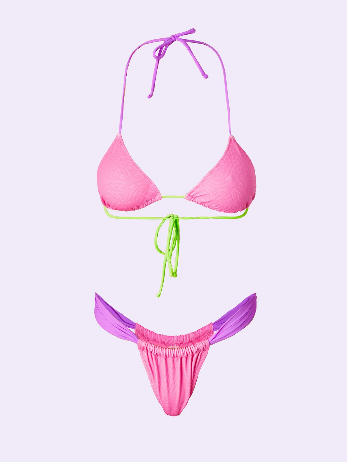 Bikini Donna F**K Crazy Triangolo con Slip Brasiliano Fisso Fucsia SW0210-FX sold by F**K Official product image thumbnail 3