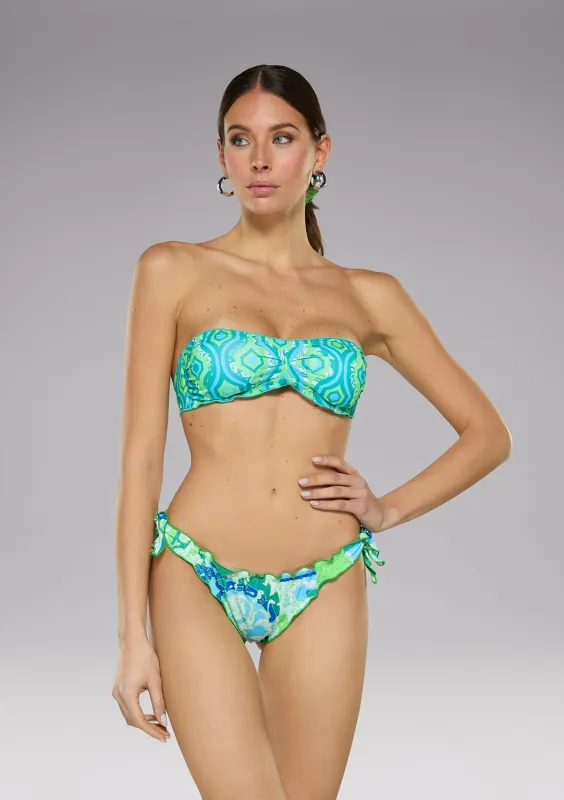 Bikini band e SLIP Brazilian nodes adjustable FROU FRU WALLPAPER made by F**K Official