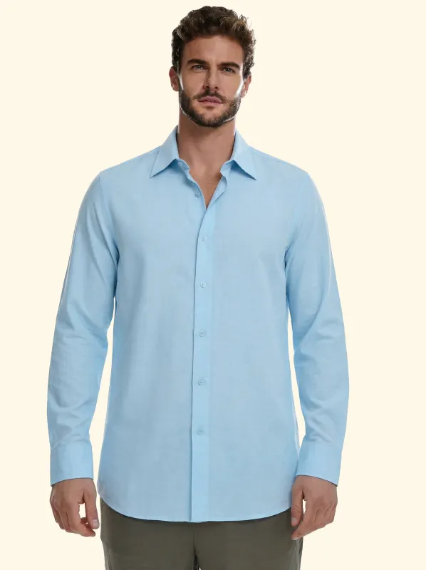 Camicia Uomo F**K Celeste SM7000-CL made by F**K Official