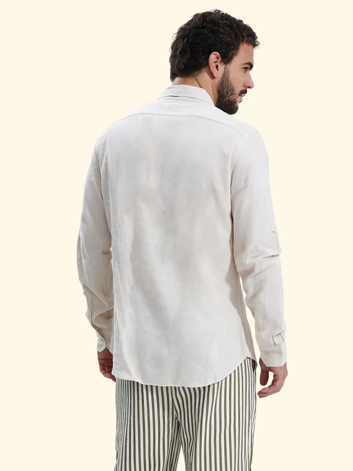 Camicia Uomo F**K Beige SM7000-BG sold by F**K Official product image thumbnail 2