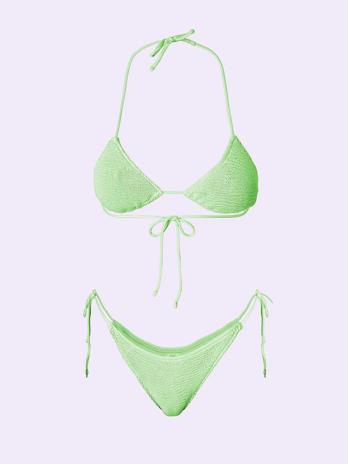 Women's Bikinis F**K Crazy Triangle with Slip Adjustable Green SW0400-GN sold by F**K Official product image thumbnail 3