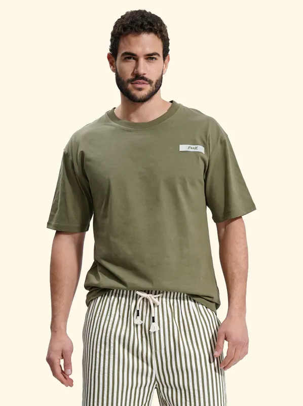 T-Shirt Uomo F**K Verde Militare SM6002-MG made by F**K Official