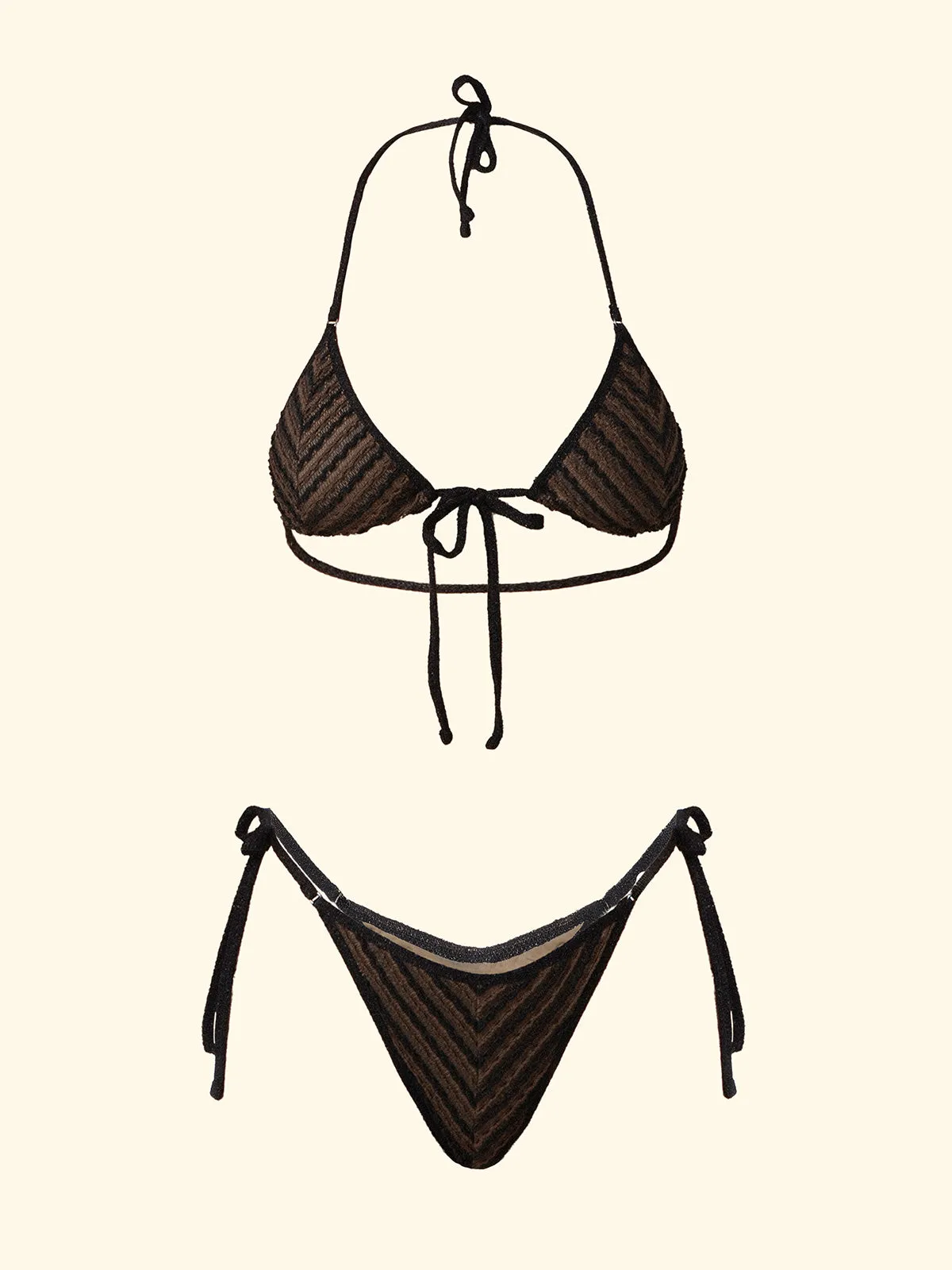 Women's Bikinis F**K Triangle with Slip Black Thong SW0750-BK sold by F**K Official product image thumbnail 3