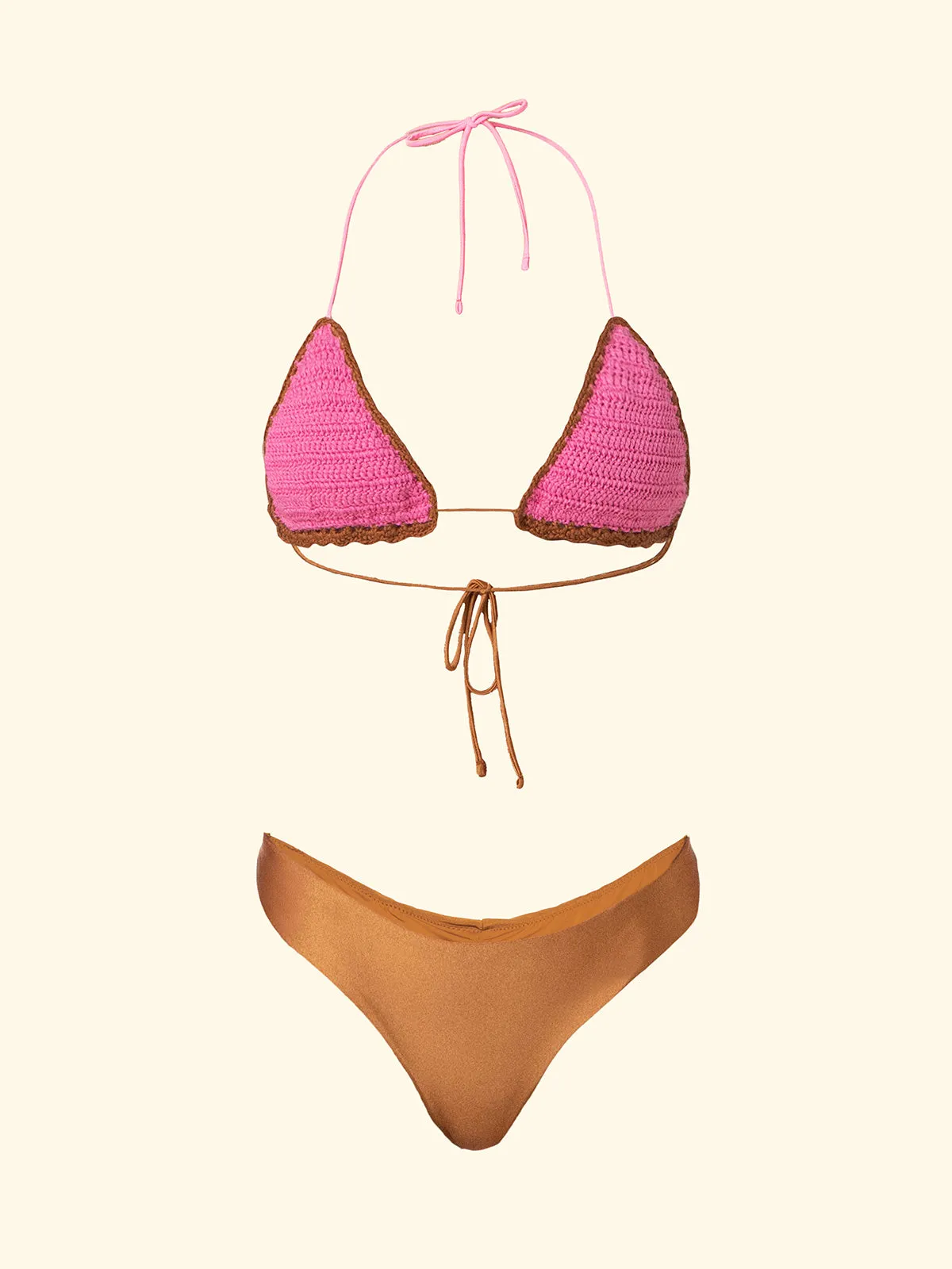 Women's Bikinis F**K Triangle with Slip Fixed culotte Gold SW0701-GD sold by F**K Official product image thumbnail 3