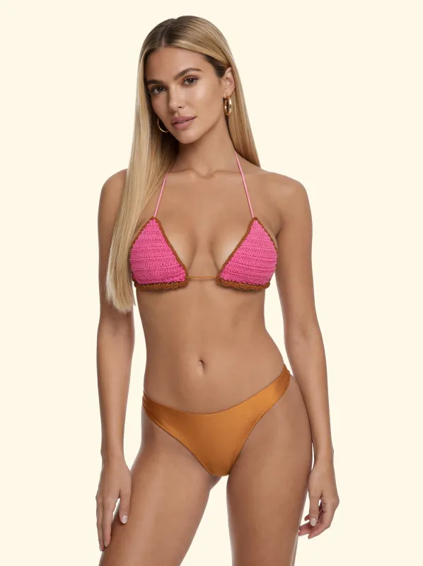 Women's Bikinis F**K Triangle with Slip Fixed culotte Gold SW0701-GD made by F**K Official