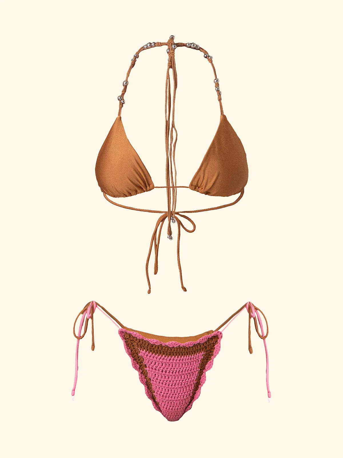 Women's Bikinis F**K Triangle with Slip Adjustable Gold SW0700-GD sold by F**K Official product image thumbnail 3