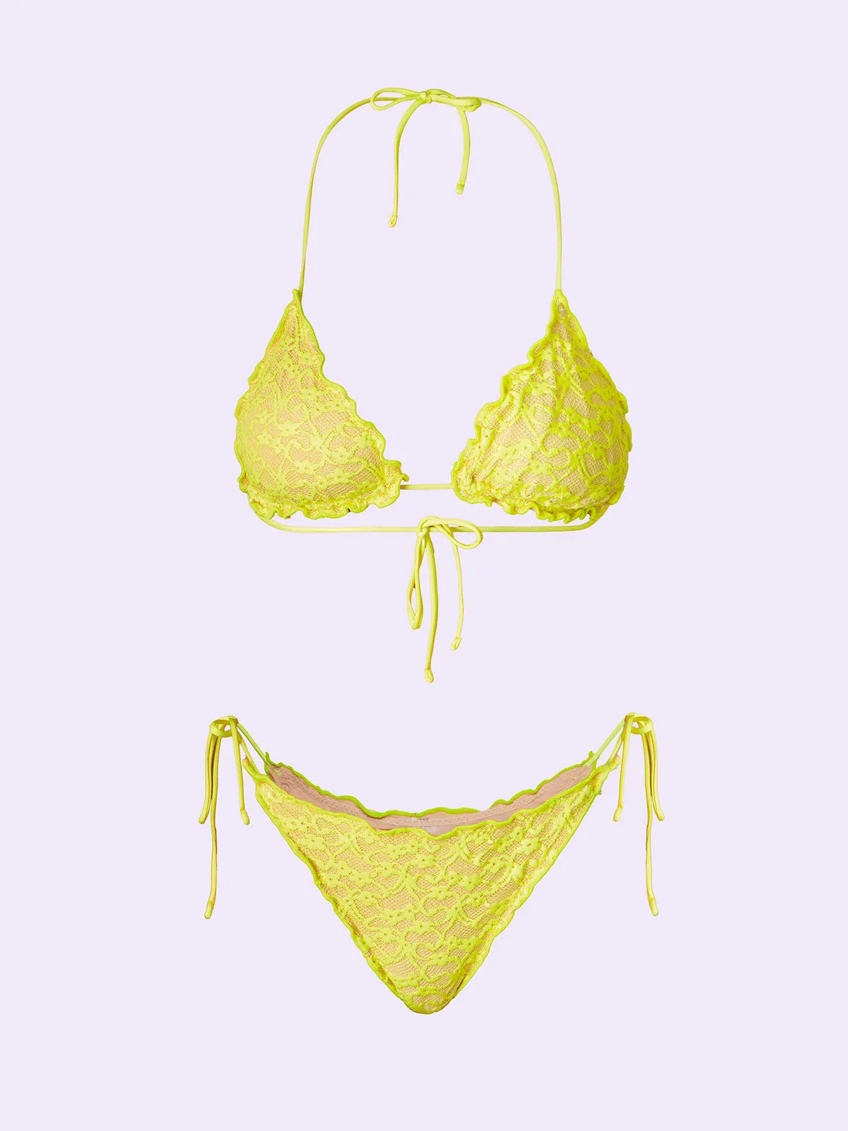 Bikini Donna F**K Crazy Triangolo con Slip Regolabile Giallo SW0310-YL sold by F**K Official product image thumbnail 3