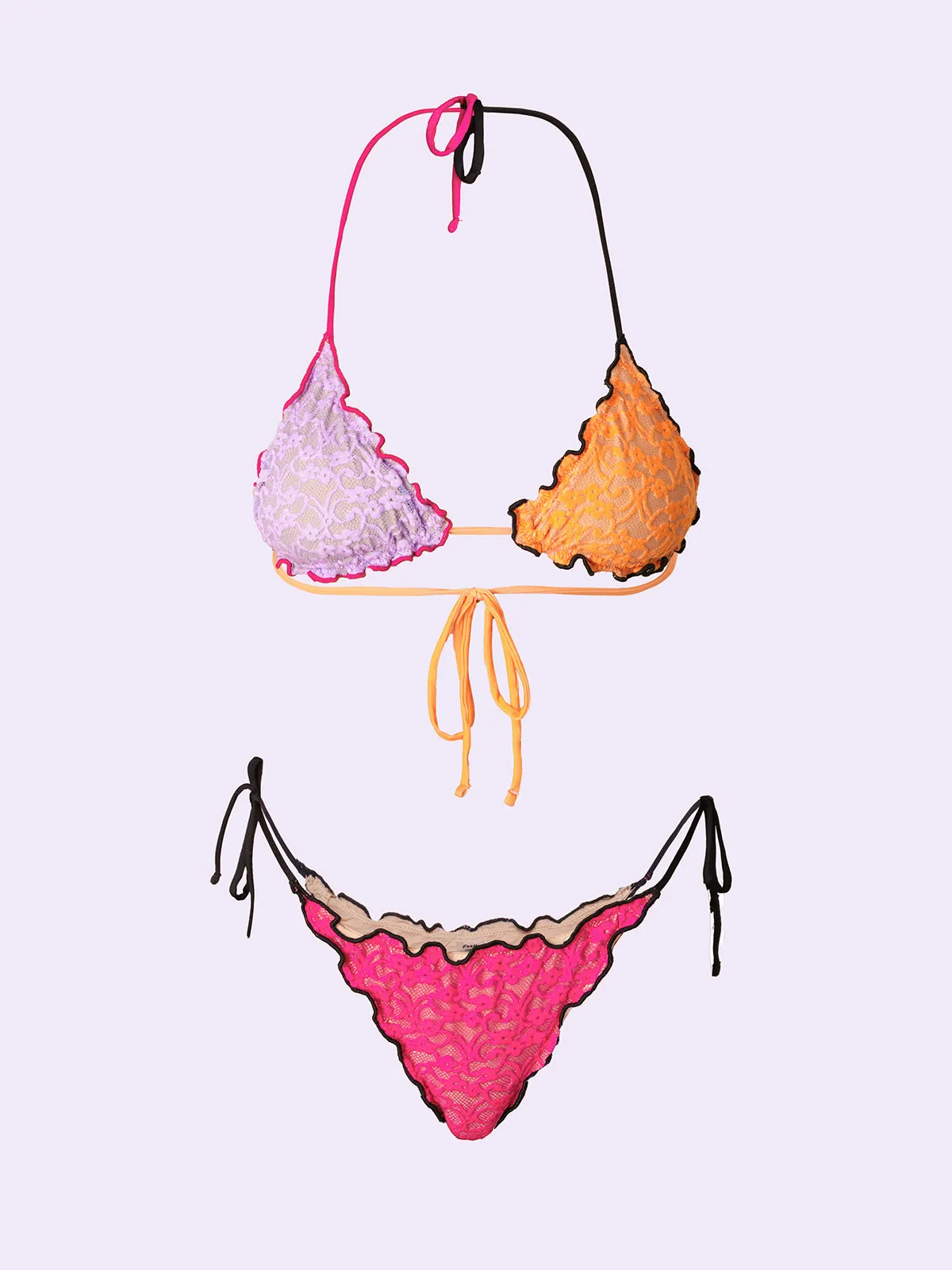 Bikini Donna F**K Crazy Triangolo con Slip Regolabile Fucsia SW0312-FX sold by F**K Official product image thumbnail 3