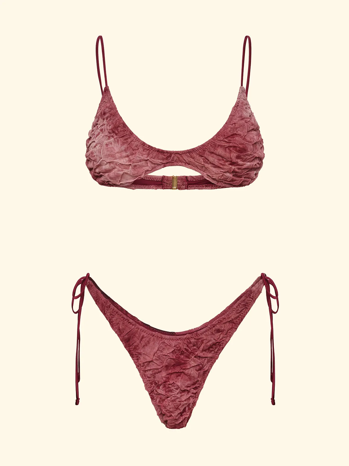 Women's Bikinis F**K Triangle with Slip American Adjustable Bordeaux SW0641-BD sold by F**K Official product image thumbnail 3