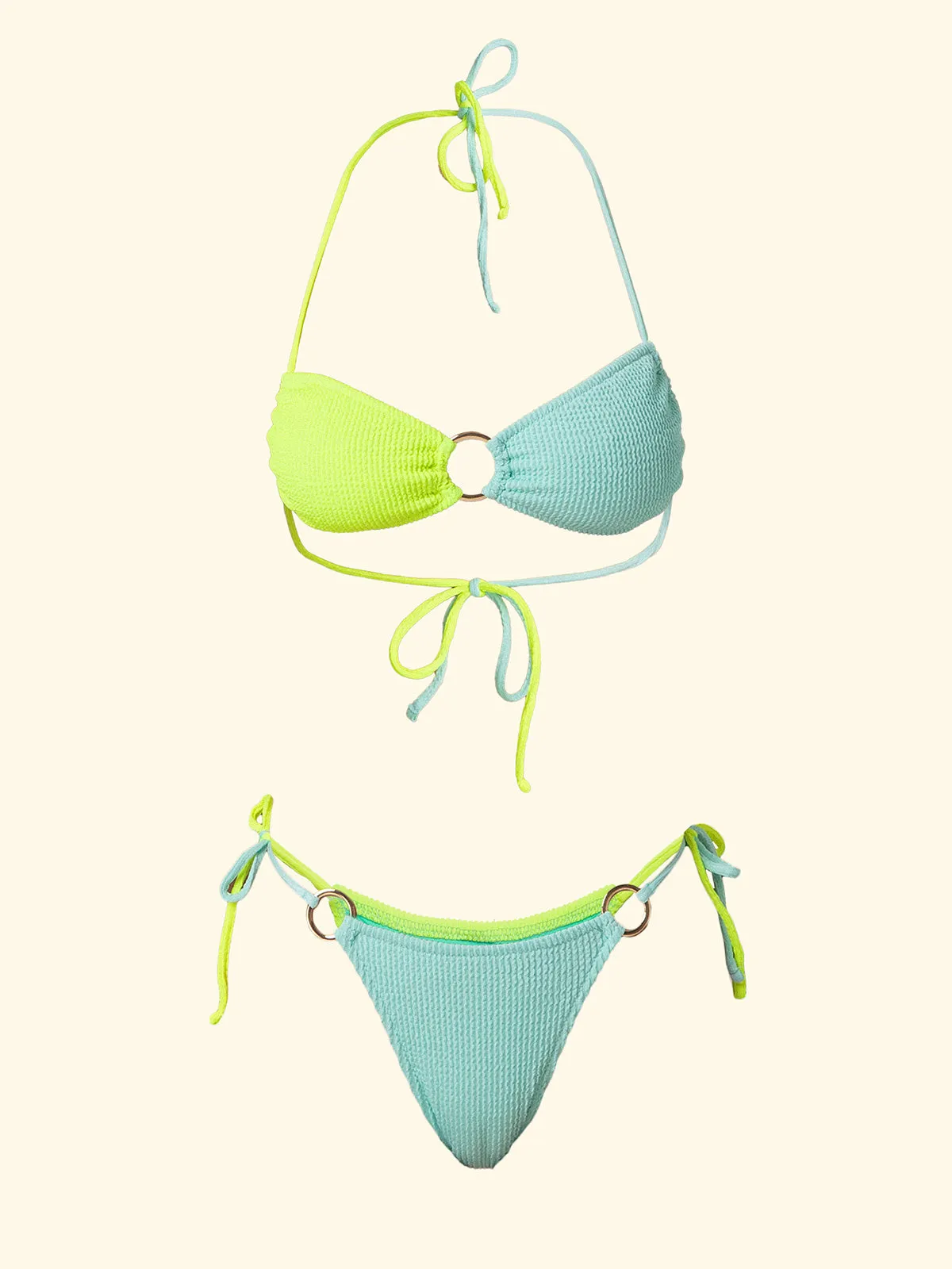 Women's Bikinis F**K Band with Slip Adjustable Water Green SW1203-AQ sold by F**K Official product image thumbnail 3