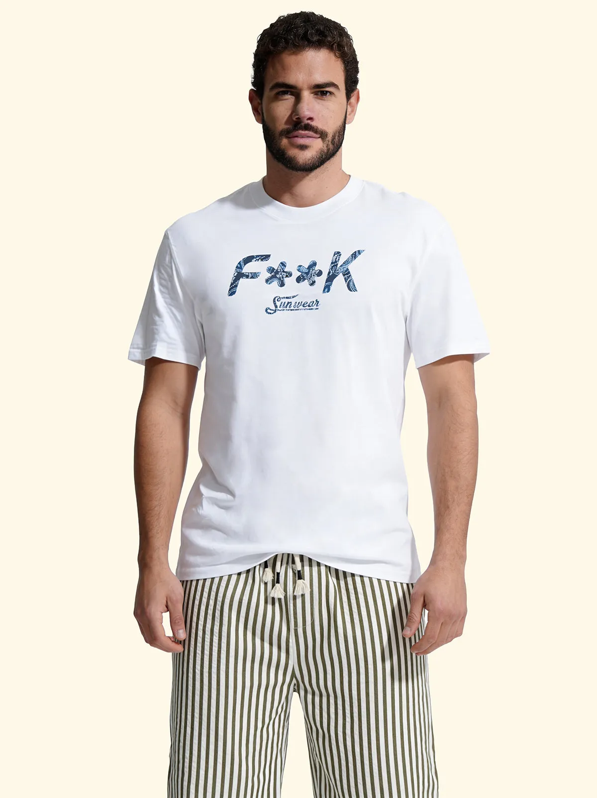 Men's T-Shirt F**K White SM6011-WH sold by F**K Official