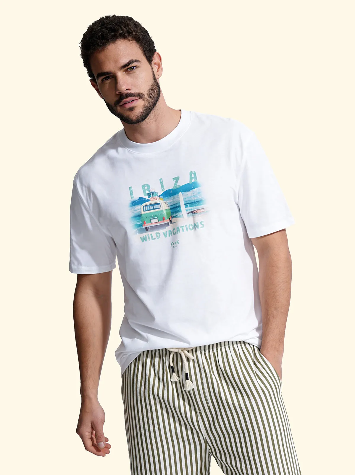 Men's T-Shirt F**K White SM6008-WH sold by F**K Official