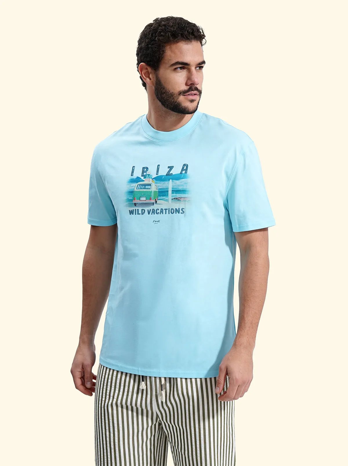Men's T-Shirt F**K Celeste SM6008-CL sold by F**K Official