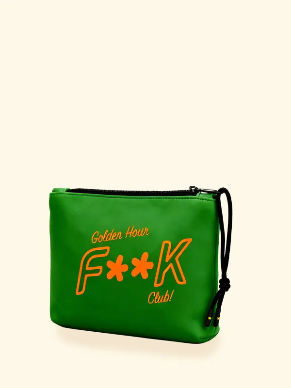 Regular Unisex Clutch F**K Green SU8001-VS made by F**K Official