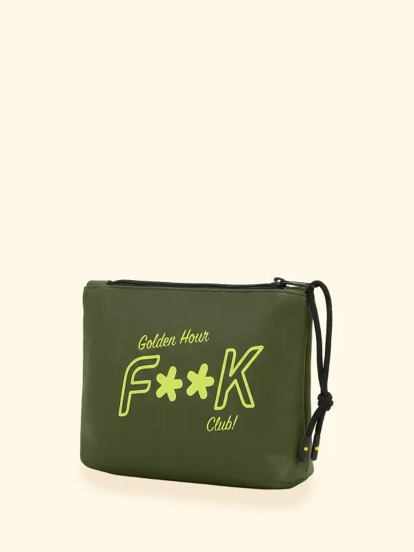 Regular Unisex Clutch F**K Military Green SU8001-MG made by F**K Official