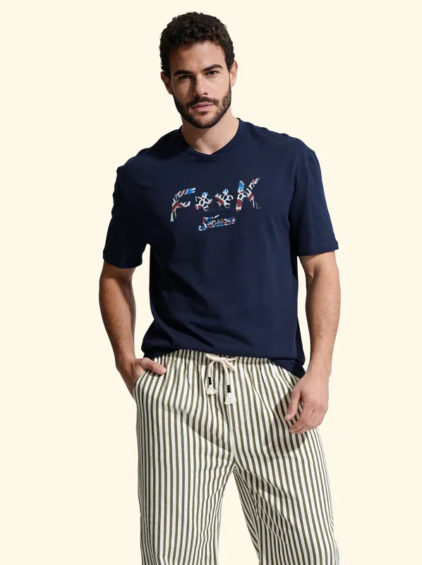 Men's T-Shirt F**K Blue SM6011-BU made by F**K Official