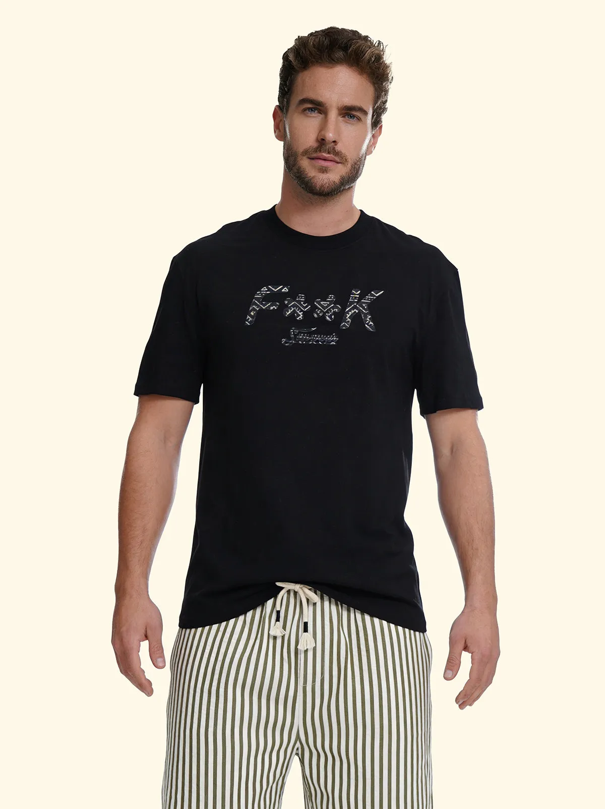Men's T-Shirt F**K Black SM6011-BK sold by F**K Official